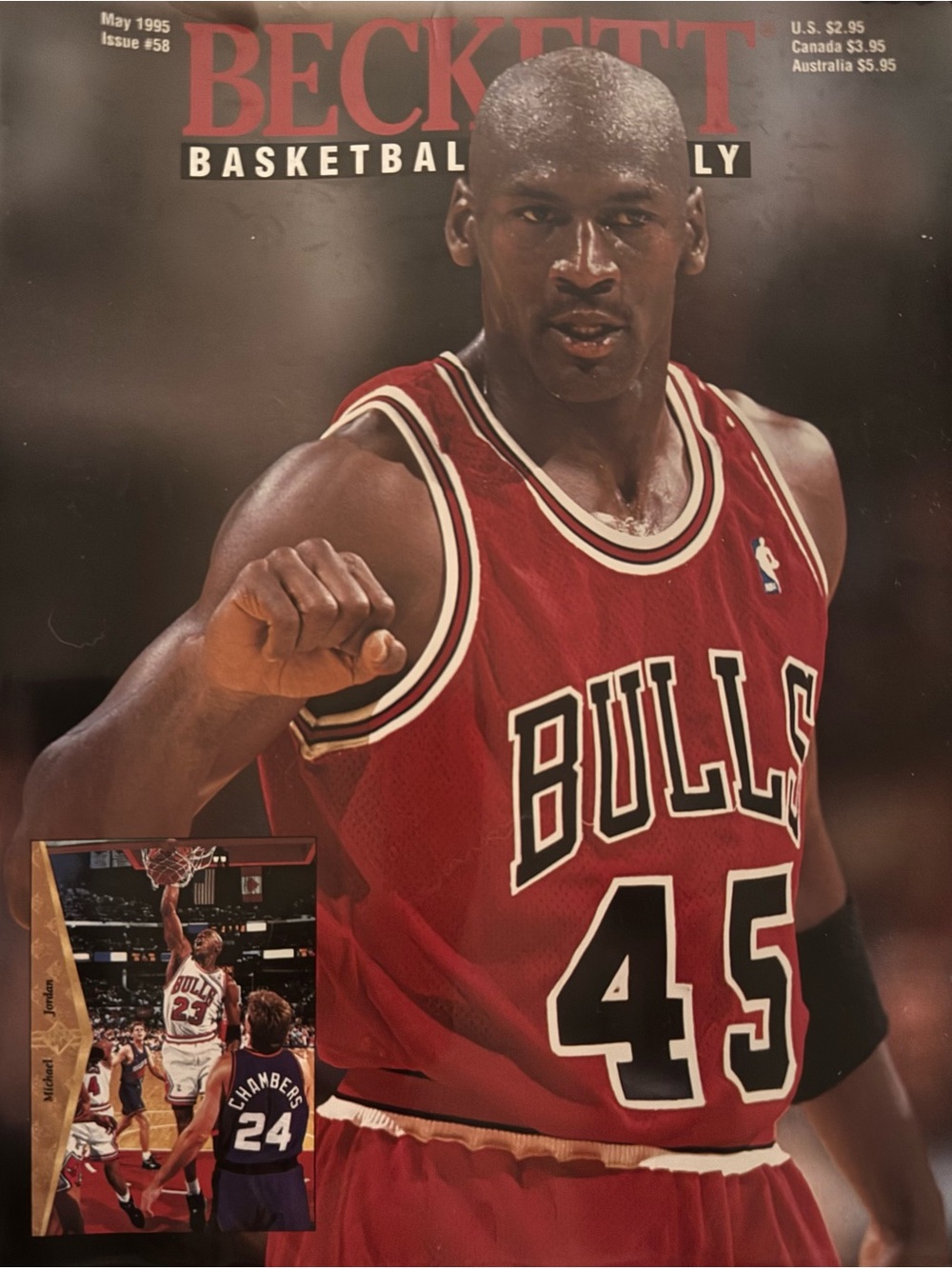 Beckett Basketball Monthly #58 May 1995 Michael Jordan cover
